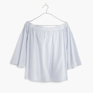Madewell XL Clean Off-the-Shoulder Top in Stripe